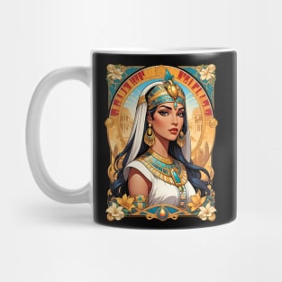 Cleopatra Queen of Egypt retro vintage floral design Mug